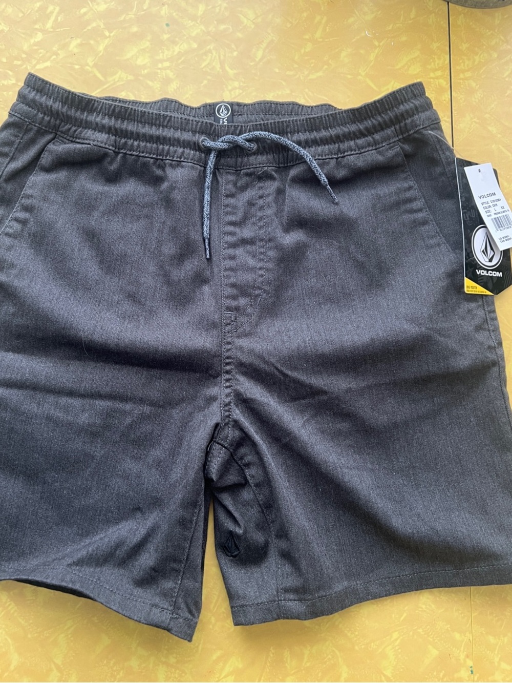 Volcom Men's Charcoal Elastic Waist Shorts